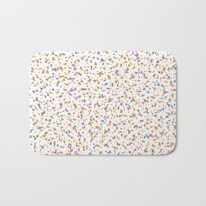 Festive Speckled Dot Pattern - Retro Rainbow Bath Mat Gallery Image 1