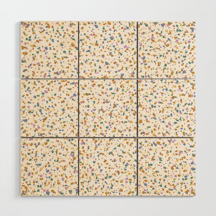 Festive Speckled Dot Pattern - Retro Rainbow Wood Wall Art Gallery Image 1