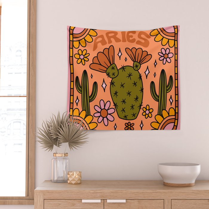 Aries Cactus Wall Tapestry Gallery Image 2