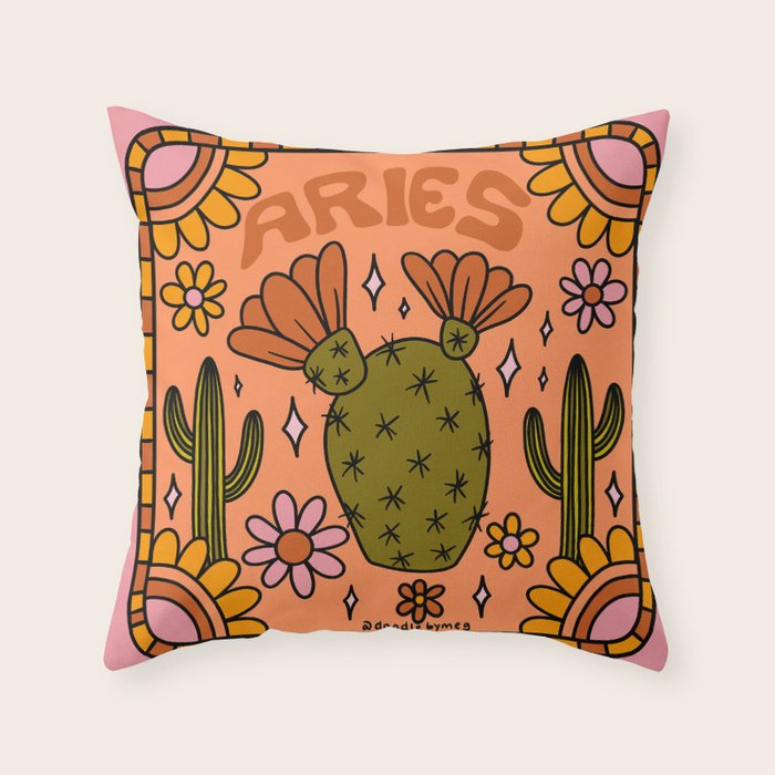 Aries Cactus Throw Pillow Gallery Image 1