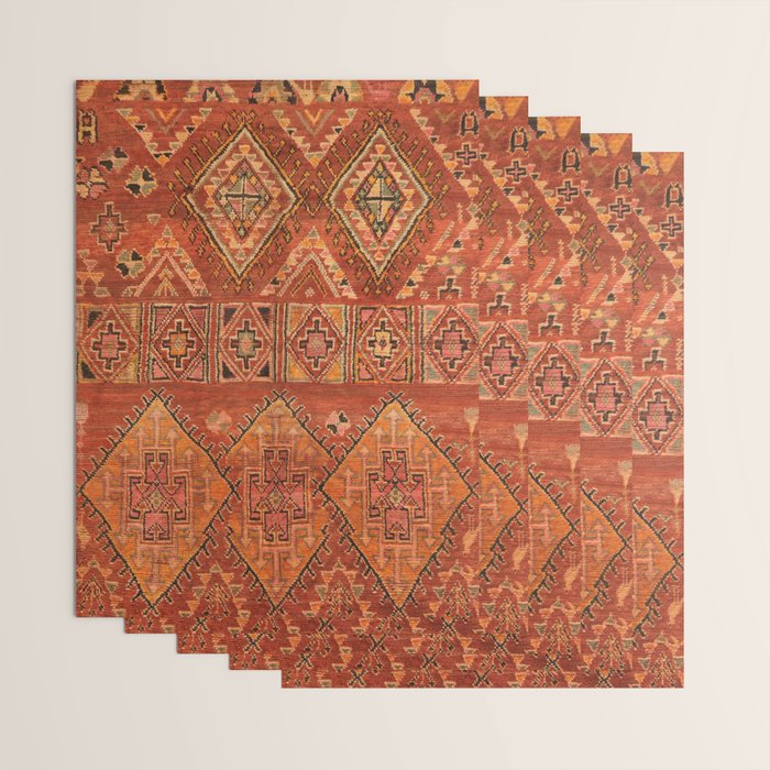 Traditional Vintage Heritage Moroccan Carpet  Wrapping Paper Gallery Image 3