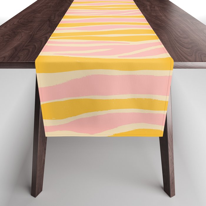 Wavy summer stripe Table Runner Gallery Image 1