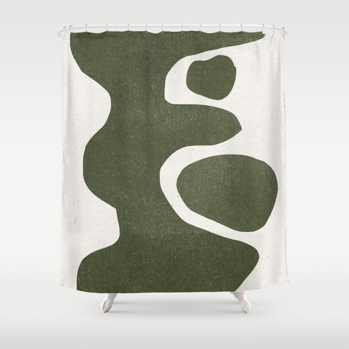 Abstract Retro Shapes Shower Curtain Gallery Image 1