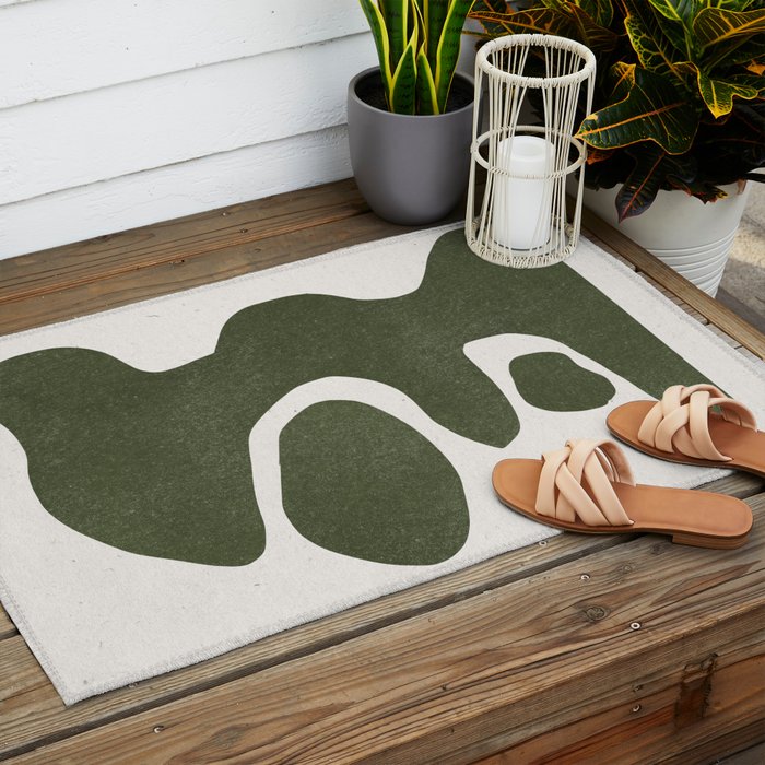 Abstract Retro Shapes Outdoor Rug Gallery Image 2