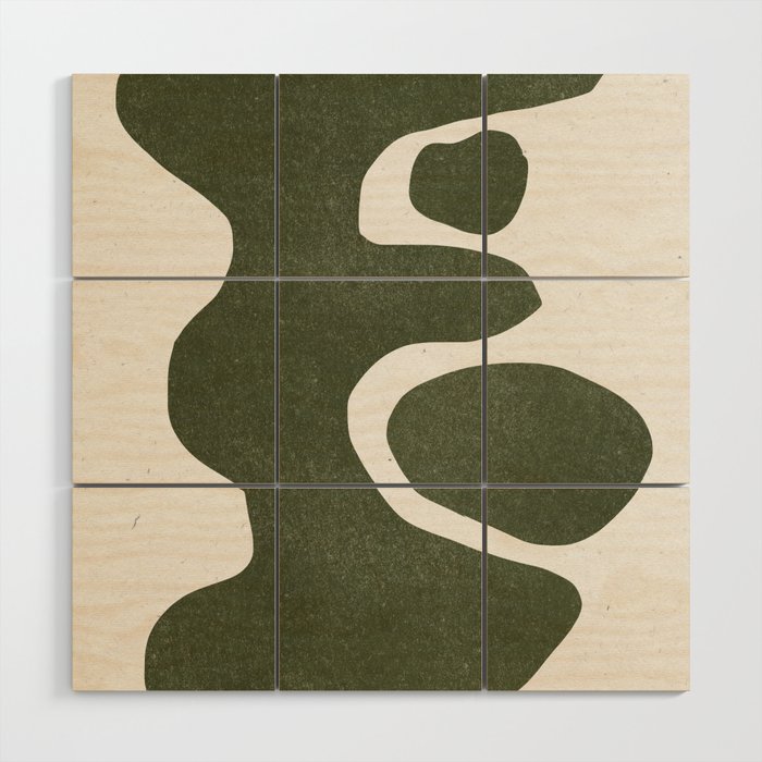 Abstract Retro Shapes Wood Wall Art Gallery Image 1