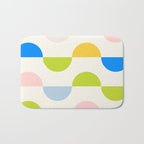 Mid Century Modern Geometry Pastel Bath Mat Gallery Image 1