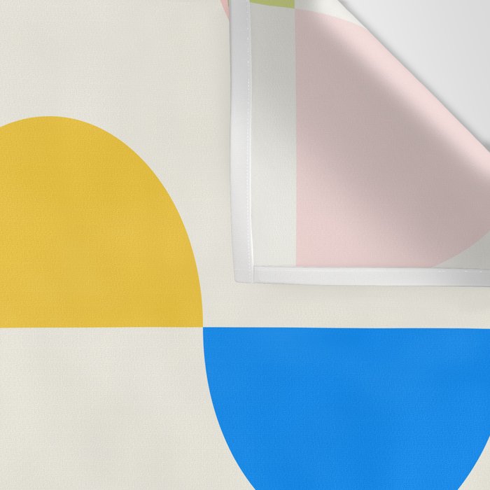 Mid Century Modern Geometry Pastel Wall Tapestry Gallery Image 3