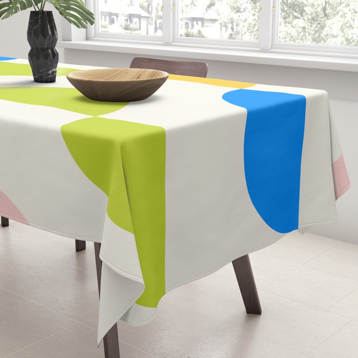 Mid Century Modern Geometry Pastel Tablecloth Gallery Image 3