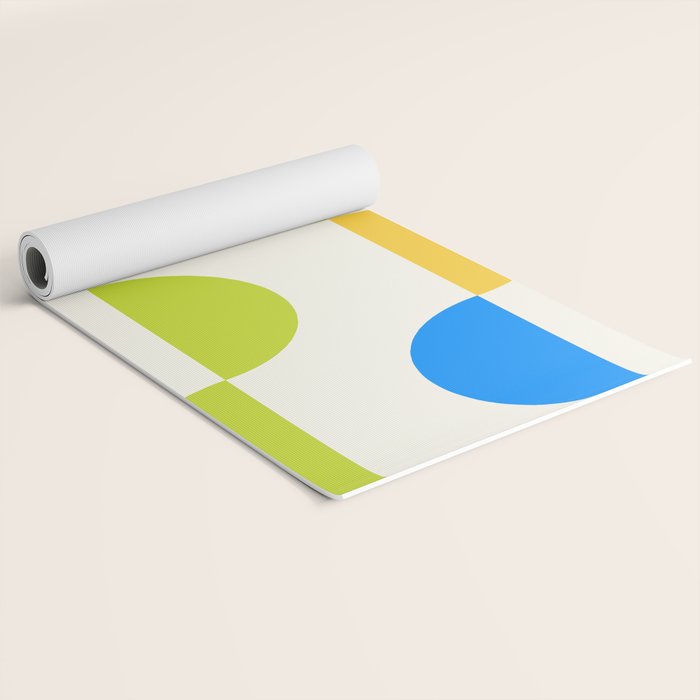 Mid Century Modern Geometry Pastel Yoga Mat Gallery Image 2