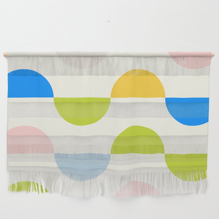 Mid Century Modern Geometry Pastel Wall Hanging Gallery Image 1