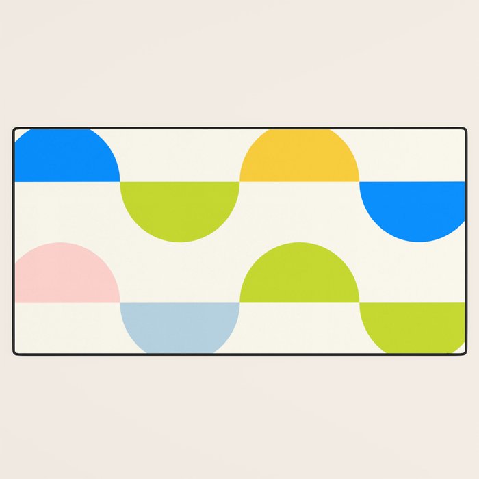 Mid Century Modern Geometry Pastel Desk Mat Gallery Image 3