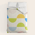 Mid Century Modern Geometry Pastel Comforter Gallery Image 6