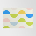 Mid Century Modern Geometry Pastel Rug Gallery Image 2