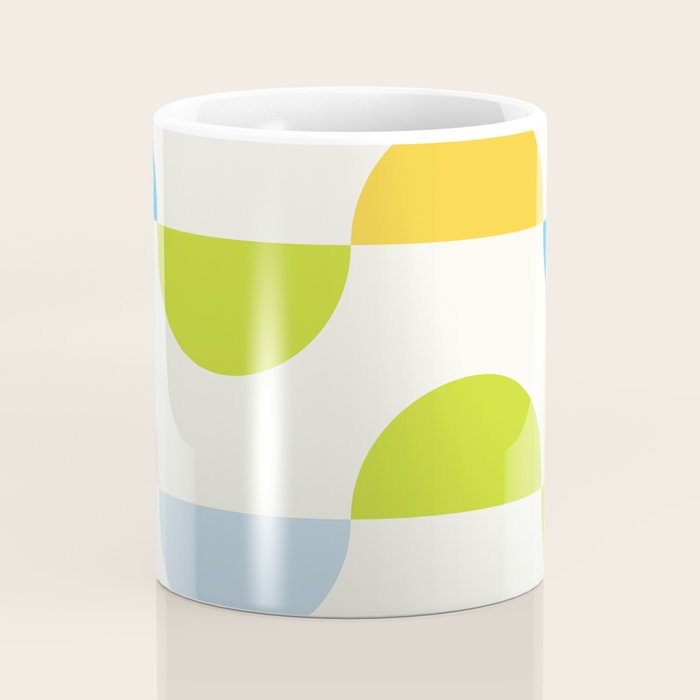 Mid Century Modern Geometry Pastel Coffee Mug Gallery Image 4