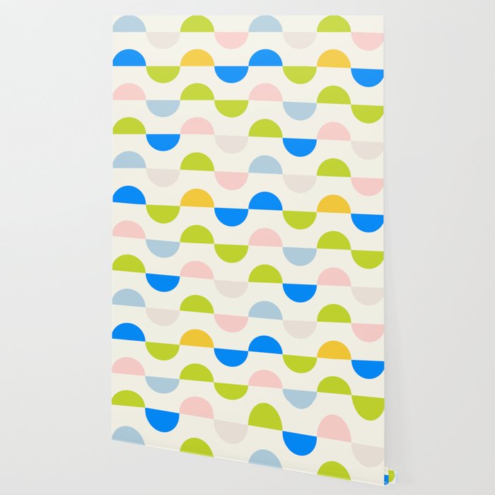 Mid Century Modern Geometry Pastel Wallpaper Gallery Image 2