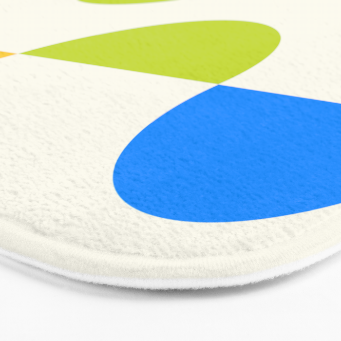 Mid Century Modern Geometry Pastel Bath Mat Gallery Image 3