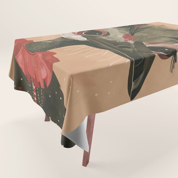 Festive Ostrich Tablecloth Gallery Image 1