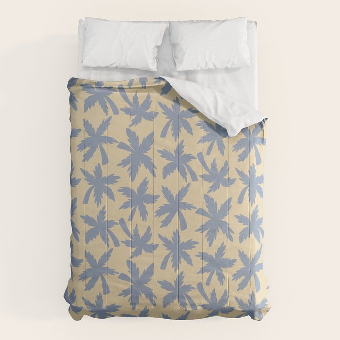 Palm Trees - Blue and Cream Comforter Gallery Image 6