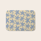 Palm Trees - Blue and Cream Bath Mat Gallery Image 1