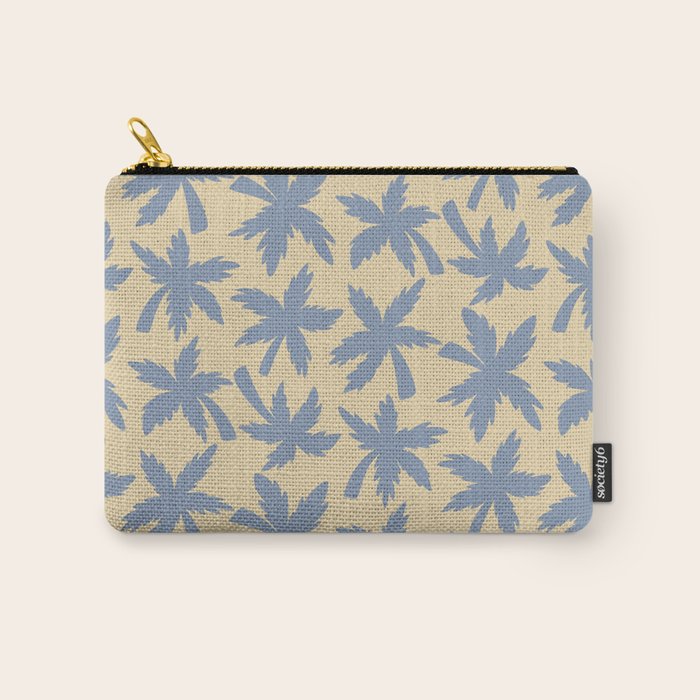 Palm Trees - Blue and Cream Carry All Pouch Gallery Image 1
