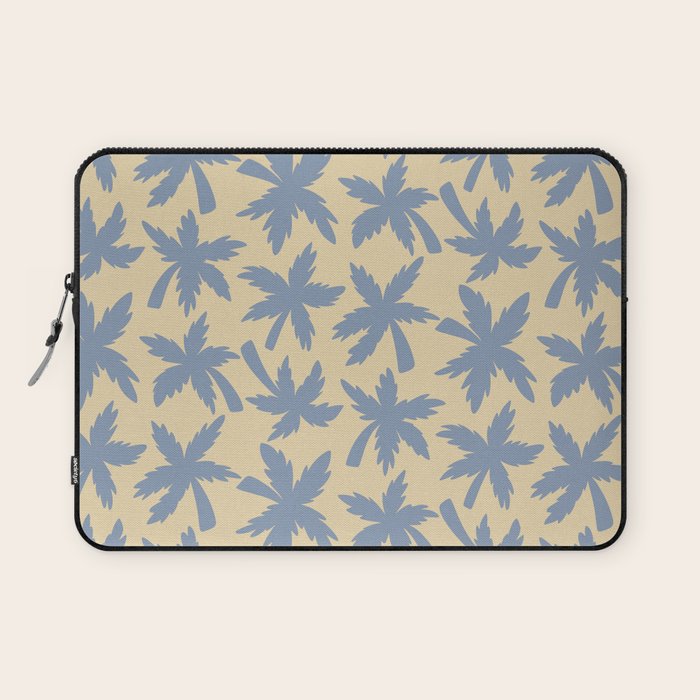 Palm Trees - Blue and Cream Laptop Sleeve Gallery Image 1