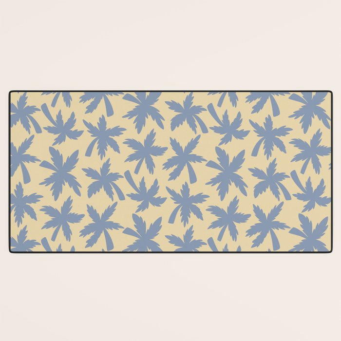 Palm Trees - Blue and Cream Desk Mat Gallery Image 3