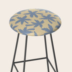 Palm Trees - Blue and Cream Stool Gallery Image 2