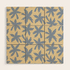 Palm Trees - Blue and Cream Wood Wall Art Gallery Image 1
