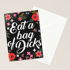 Eat A Bag Of Dicks, Funny Saying Stationery Card Gallery Image 2