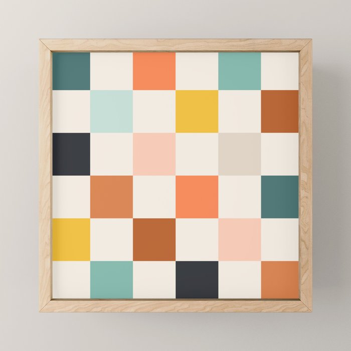 Check mate - earthy Mini Art Print Gallery Image 1