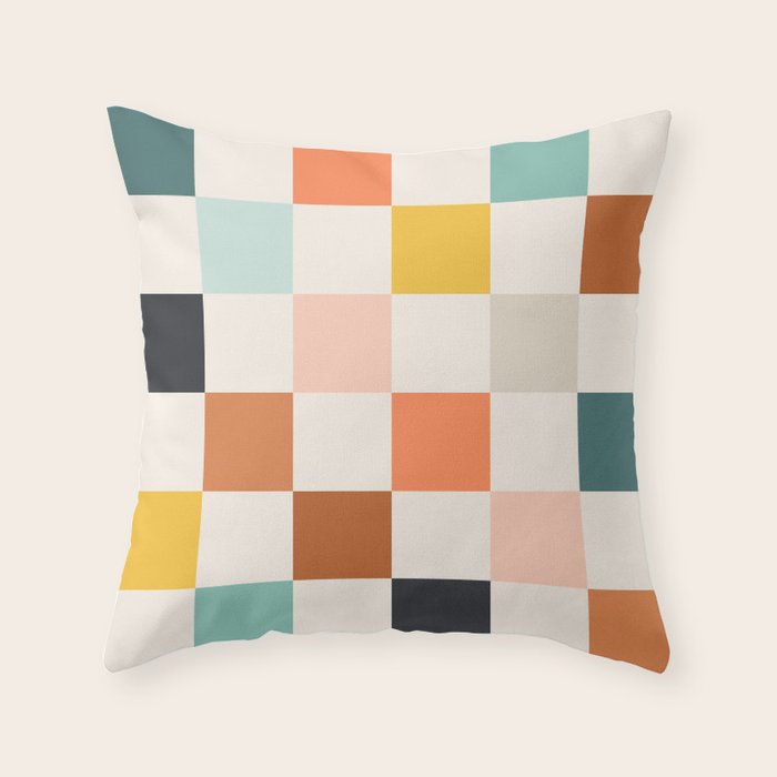 Check mate - earthy Throw Pillow Gallery Image 6
