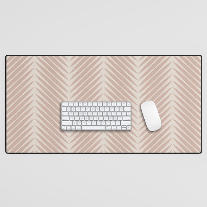 Palm Leaf Pattern - Neutral Beige Desk Mat Gallery Image 1