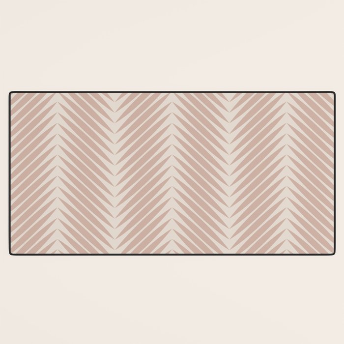 Palm Leaf Pattern - Neutral Beige Desk Mat Gallery Image 3