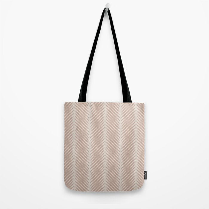 Palm Leaf Pattern - Neutral Beige Tote Bag Gallery Image 2