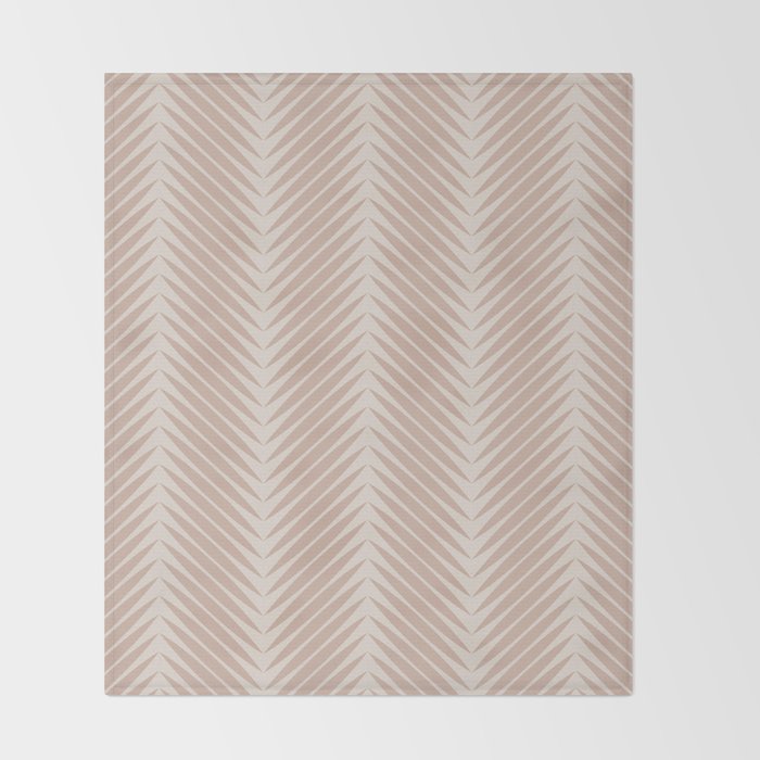 Palm Leaf Pattern - Neutral Beige Throw Blanket Gallery Image 2