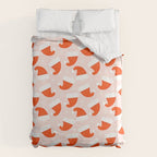 Santa Hats and Snowflakes on Pink Background Duvet Cover Gallery Image 6