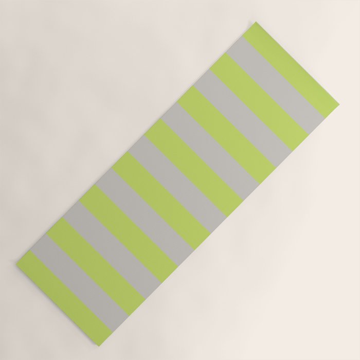 Lime and Chiffon Stripes Yoga Mat Gallery Image 1