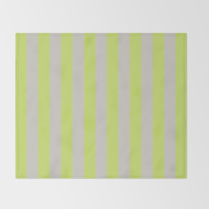 Lime and Chiffon Stripes Throw Blanket Gallery Image 2