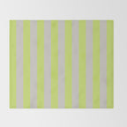 Lime and Chiffon Stripes Throw Blanket Gallery Image 2