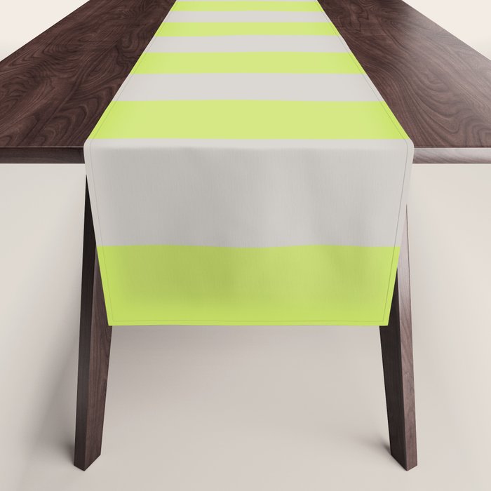 Lime and Chiffon Stripes Table Runner Gallery Image 1