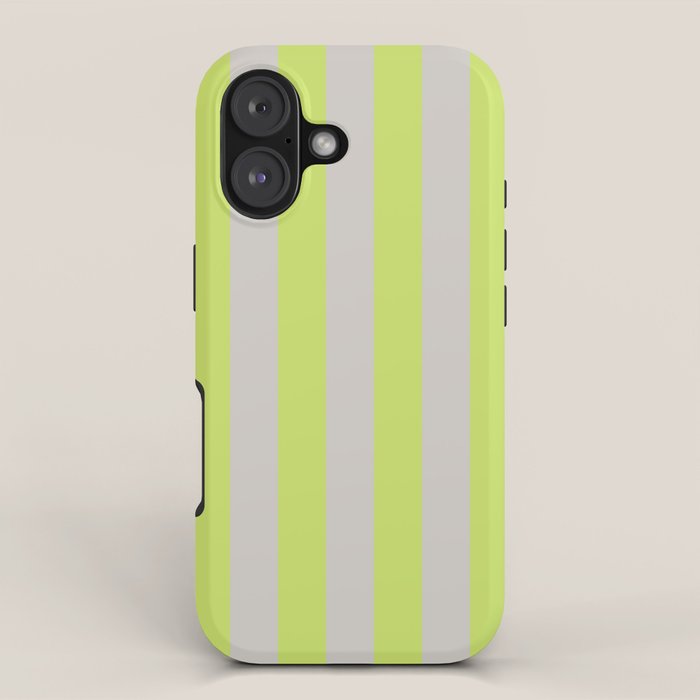 Lime and Chiffon Stripes iPhone Case Gallery Image 1