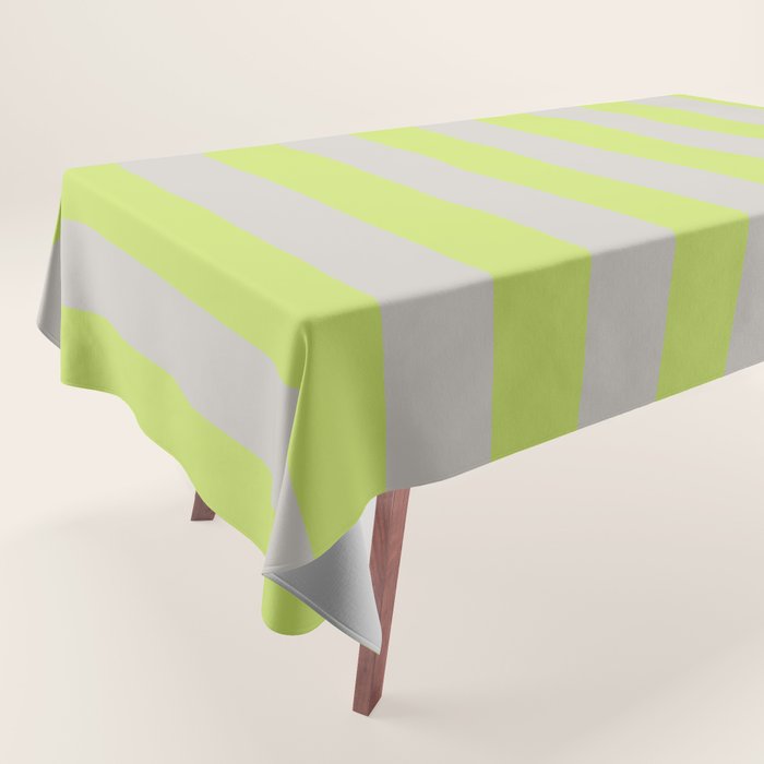 Lime and Chiffon Stripes Tablecloth Gallery Image 1