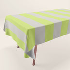 Lime and Chiffon Stripes Tablecloth Gallery Image 1