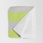 Lime and Chiffon Stripes Throw Blanket Gallery Image 3