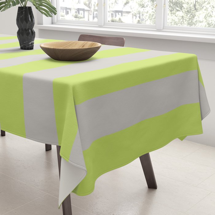 Lime and Chiffon Stripes Tablecloth Gallery Image 3