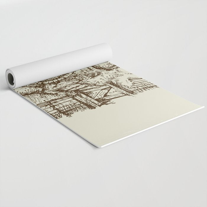 Hobbit house ink Yoga Mat Gallery Image 2