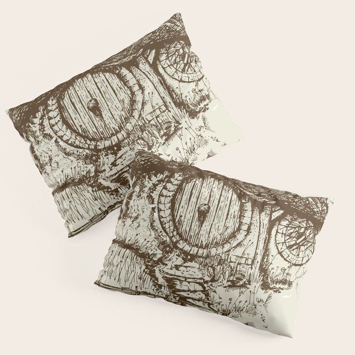 Hobbit house ink Pillow Sham Gallery Image 3