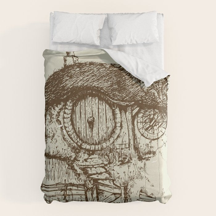 Hobbit house ink Comforter Gallery Image 1