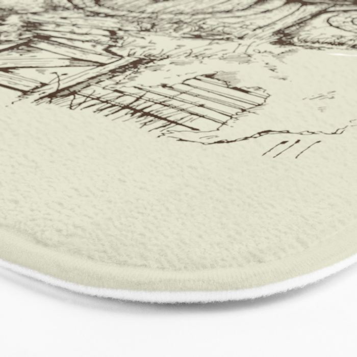 Hobbit house ink Bath Mat Gallery Image 3