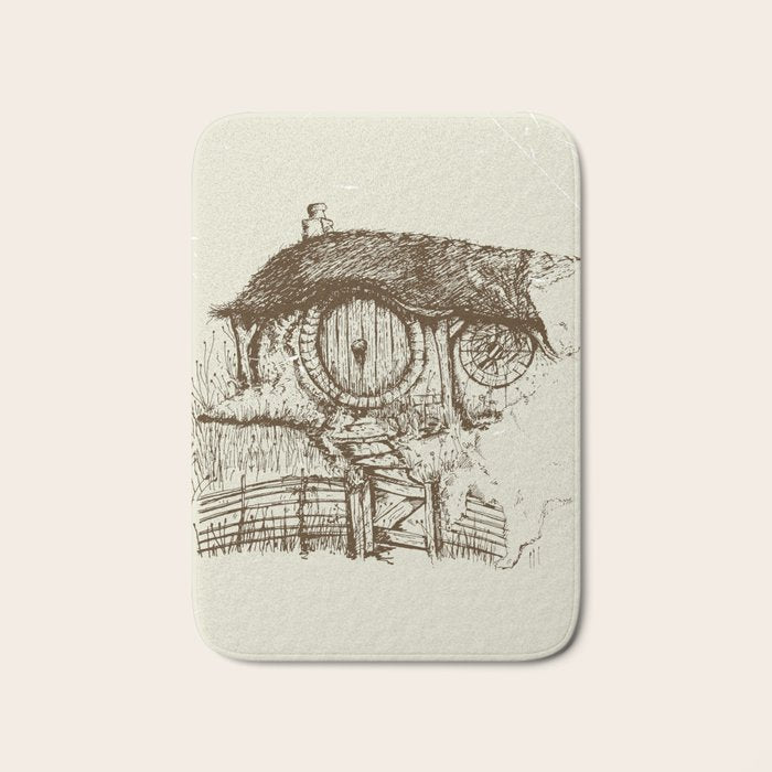 Hobbit house ink Bath Mat Gallery Image 1